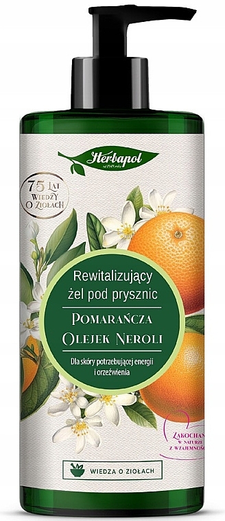 Rewitalizujący żel pod prysznic Pomarańcza i olejek neroli - Herbapol Polana Orange & Neroli Oil Shower Gel — Zdjęcie N1