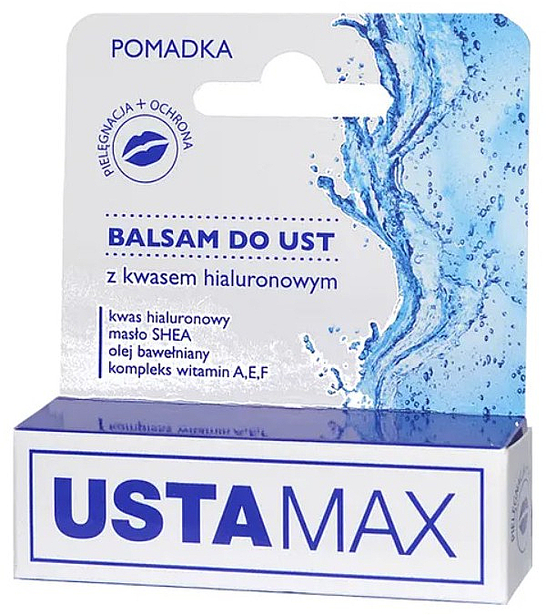 Balsam do ust z kwasem hialuronowym - MaXmedical UstaMax Lip Balm With Hyaluronic Acid — Zdjęcie N1