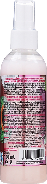Dwufazowa odżywka do włosów bez spłukiwania z olejem z pestek arbuza - Body With Love 2-Phase Hair Confitioner Watermelon — Zdjęcie N2