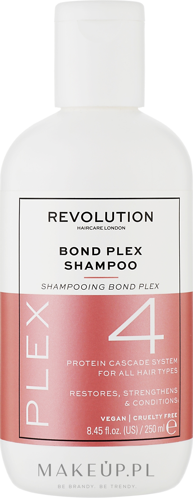 Wygładzający szampon do włosów suchych Makadamia - Makeup Revolution Plex 4 Bond Plex shampoo — Zdjęcie 250 ml
