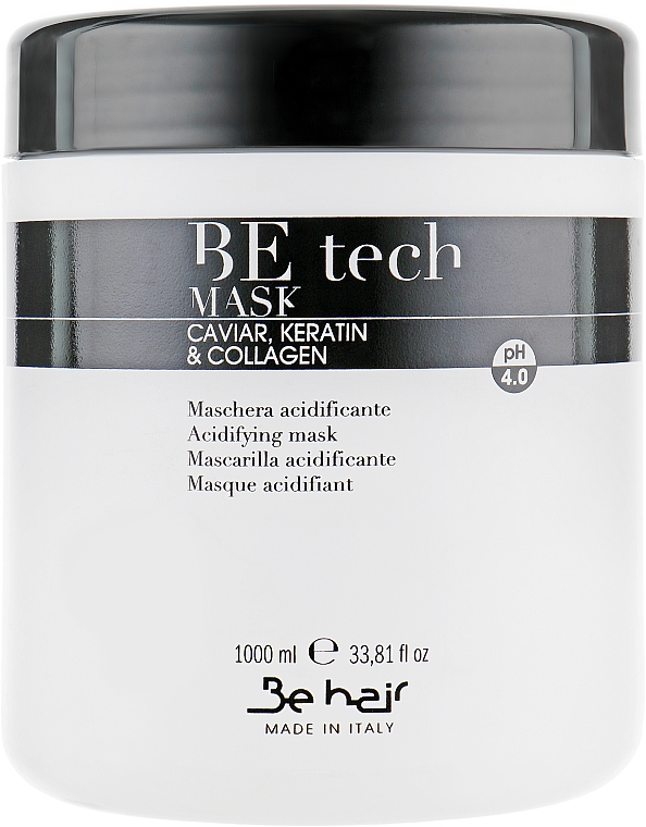 Maska o kwaśnym pH z keratyną i kolagenem - Be Hair Be Tech Acidifying Mask