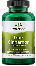 Suplement diety Prawdziwy cynamon - Swanson True Cinnamon Full Spectrum — Zdjęcie N1