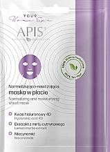 Kup PRZECENA! Normalizująco-nawilżająca maska w płacie do twarzy - APIS Professional Your Home Spa Normalizing And Moisturizing Sheet Mask *