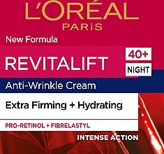 Krem na noc z elastyną przeciw zmarszczkom - L'Oreal Paris Revitalift Night Cream — Zdjęcie N2