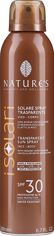 Spray do opalania - Nature's Transparent Sun Spray SPF 30