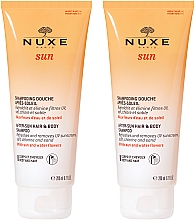 Zestaw - Nuxe Sun After-Sun Hair & Body Shampoo (2 x shm/gel 200 ml) — Zdjęcie N1