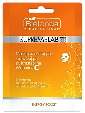 Kup Maska rozjaśniająco-nawilżająca z ultrastabilną witaminą C - Bielenda Professional Supremelab Energy Boost
