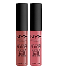 Zestaw - NYX Professional Makeup Soft Matte Lip Cream Duo Gift Set (lip/stick/2x8ml) — Zdjęcie N3