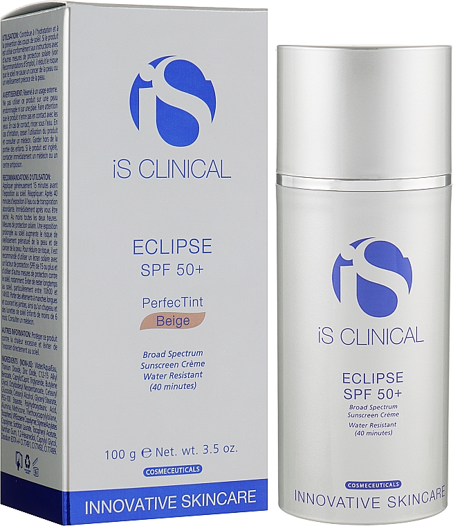 Beżowy krem do opalania - iS Clinical Eclipse PerfecTint Beige SPF50+ — Zdjęcie N2