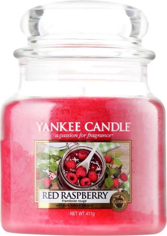 Świeca zapachowa w słoiku - Yankee Candle Red Raspberry — Zdjęcie N1
