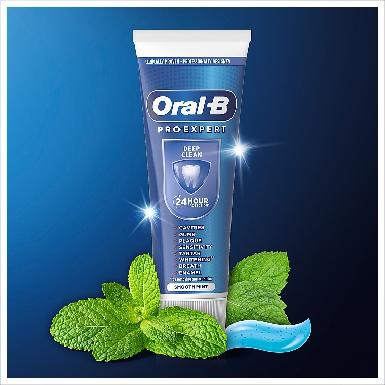 Głęboko oczyszczająca pasta do zębów - Oral-B Pro-Expert Deep Cleaning Toothpaste Smooth Mint — Zdjęcie N3