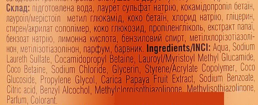 Kremowy żel pod prysznic Papaja - Liora Papaya Shower Gel-Cream — Zdjęcie N3