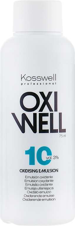Emulsja utleniająca do włosów 3% - Kosswell Professional Oxidizing Emulsion Oxiwell 3% 10vol — Zdjęcie N2