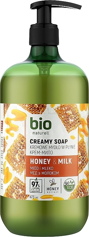 Kremowe mydło Miód i mleko - Bio Naturell Honey & Milk Creamy Soap
