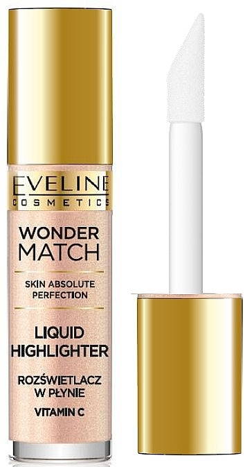 Rozświetlacz w płynie do twarzy - Eveline Cosmetics Wonder Match Liquid Highlighter — Zdjęcie N2