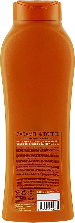Karmelowy kremowy żel pod prysznic - Tulipan Negro Caramel & Toffee Shower Gel — Zdjęcie N2