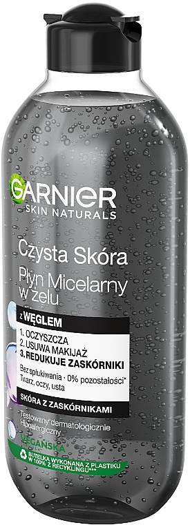 Micelarny żel do twarzy z węglem - Garnier Skin Naturals Pure Skin — Zdjęcie N4