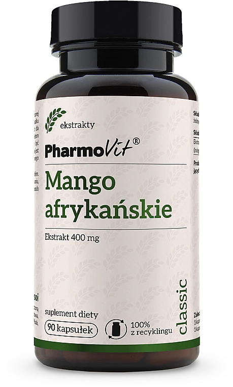 Suplement diety African mango, 400 mg - PharmoVit Classic African Mango — Zdjęcie N1