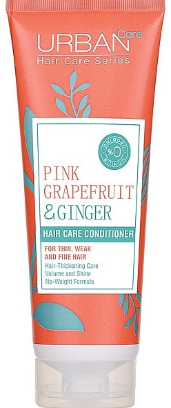 Odżywka z ekstraktem z różowego grejpfruta i imbiru zwiększająca objętość włosów cienkich - Urban Care Pink Grapefruit & Ginger Hair Care Conditioner — Zdjęcie N1