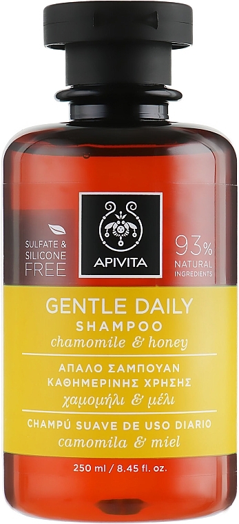 Szampon do codziennej pielęgnacji włosów Rumianek i miód - Apivita Gentle Daily Shampoo — Zdjęcie N3