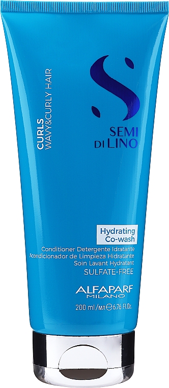 Nawilżająca odżywka do włosów kręconych - Alfaparf Semi Di Lino Curls Hydrating Co-Wash Conditioner — Zdjęcie N1