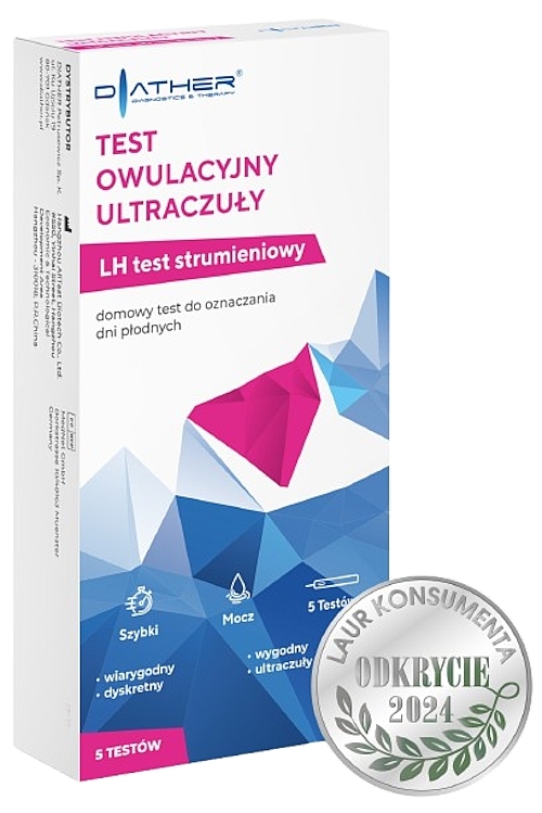 Test owulacyjny ultraczuły, 5 szt. - Diather Diagnostics & Therapy  — Zdjęcie N1