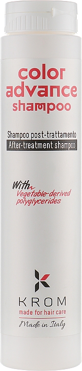 Szampon ochronny z roślinnymi poliglicerydami - Krom Color Advance Shampoo — Zdjęcie N1