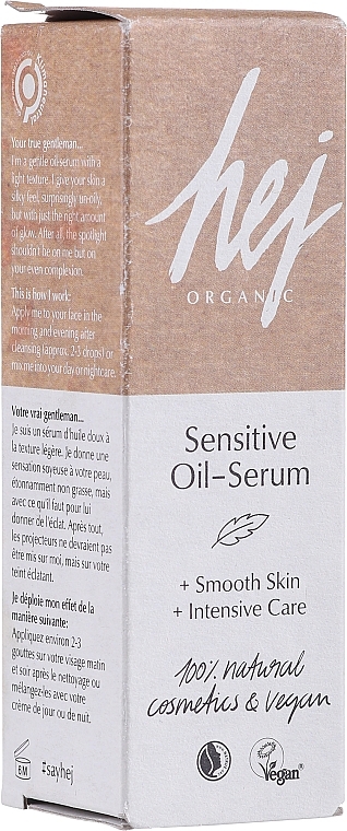 PRZECENA! Serum olejowe do twarzy - Hej Organic Sensitive Oil Serum * — Zdjęcie N2