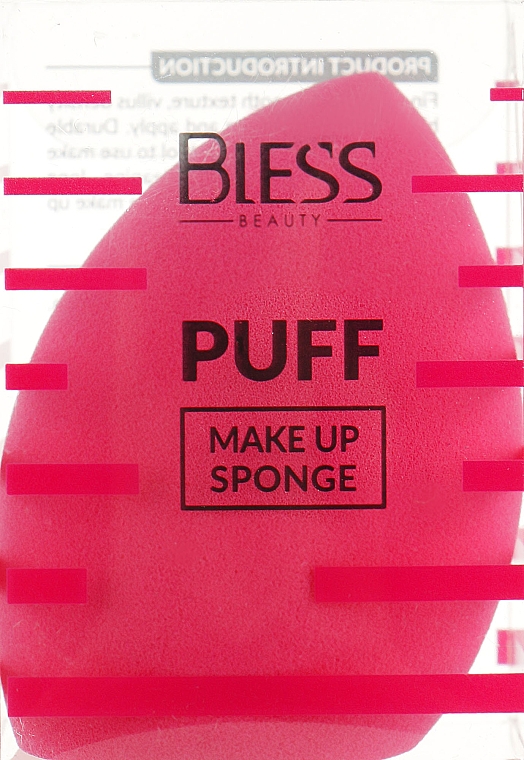 Gąbka do makijażu, malinowa - Bless Beauty PUFF Make Up Sponge — Zdjęcie N2