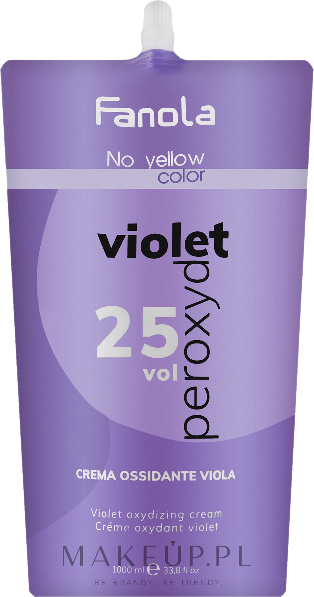 Fioletowy utleniacz w kremie 7,5% (25 vol) - Fanola No Yellow Purple Oxidizing Cream (25 Vol) — Zdjęcie 1000 ml