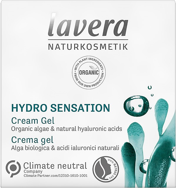 Kremowy żel do twarzy z algami i kwasem hialuronowym - Lavera Hydro Sensation Cream Gel — Zdjęcie N1