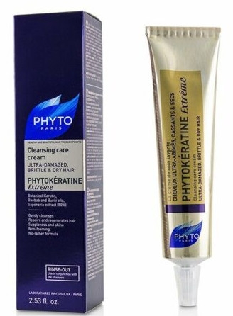 Odżywczy krem do bardzo zniszczonych, łamliwych i suchych włosów - Phyto Phytokeratine Extreme Cleansing Care Cream — Zdjęcie N1