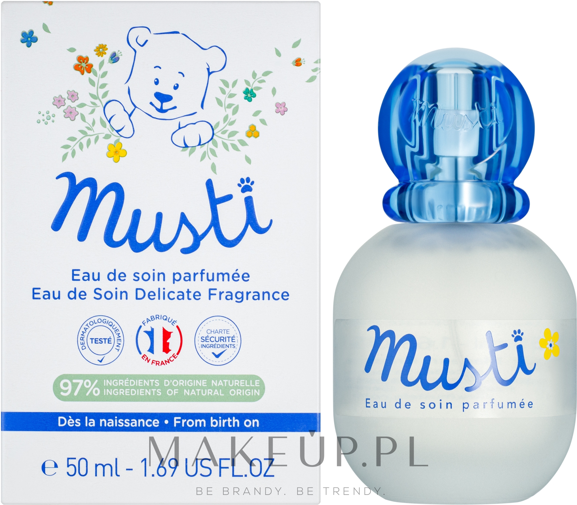 Hipoalergiczna woda perfumowana dla dzieci - Mustela BEBE Musti — Zdjęcie 50 ml