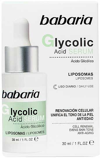 Serum do twarzy z kwasem glikolowym - Babaria Glycolic Acid Face Serum — Zdjęcie N1