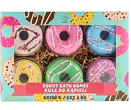 Kup Zestaw - Aurora Donut Bath Bombs Set (bath/bomb/6x150g)