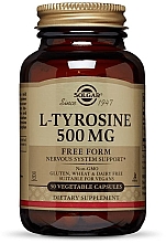 Aminokwas L-tyrozyna w kapsułkach, 500 mg - Solgar L-Tyrosine — Zdjęcie N1