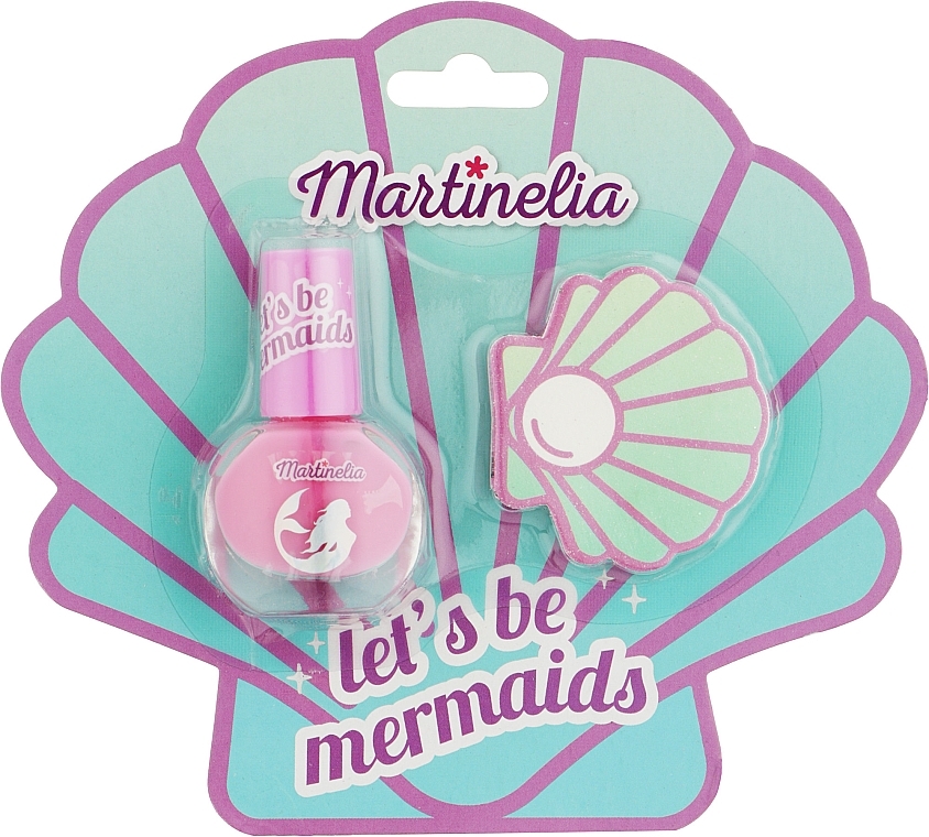 Zestaw do paznokci Syrenka (nail/polish 4 ml + nail/file 1 pcs) - Martinelia Nagelset Let's be Mermaids — Zdjęcie N1