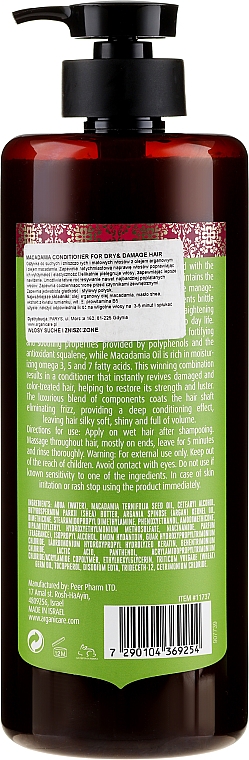 Odżywka do włosów suchych i zniszczonych z olejem makadamia - Arganicare Macadamia Conditioner — Zdjęcie N4