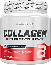 Kup Suplement diety Kolagen o smaku czarnej maliny - BiotechUSA Collagen Food Supplement Drink Powder 