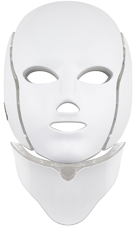 Terapeutyczna maska ​​LED na twarz i szyję, biała - Palsar7 Ice Care LED Face White Mask — Zdjęcie N1