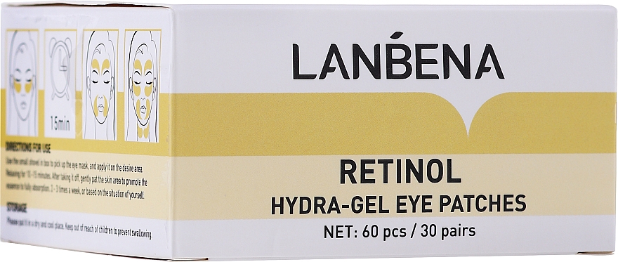 Hydrożelowe płatki pod oczy z kolagenem i retinolem - Lanbena Retinol Collagen Hydra-Gel Eye Patch