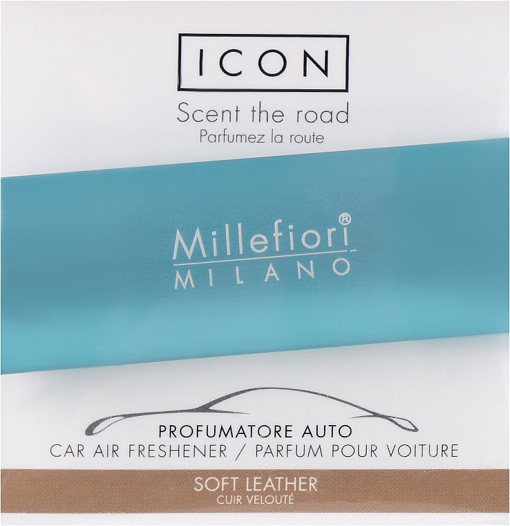 Zapach do samochodu Soft Leather - Millefiori Milano Icon Car Air Freshener Soft Leather — Zdjęcie N1