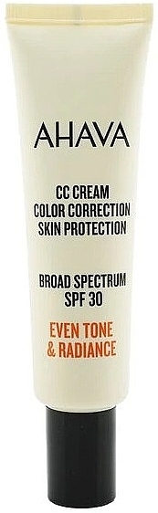 Krem CC do korygowania kolorytu skóry - Ahava CC Cream Color Correction Skin Protection SPF 30 (próbka) — Zdjęcie N1