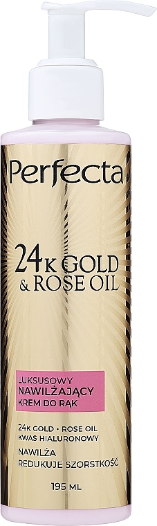 Luksusowy krem nawilżający do rąk - Perfecta 24k Gold & Rose Oil — Zdjęcie N1