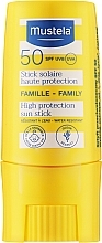 Sztyft do opalania SPF 50 - Mustela Sun Stick High Protection SPF50 — Zdjęcie N1