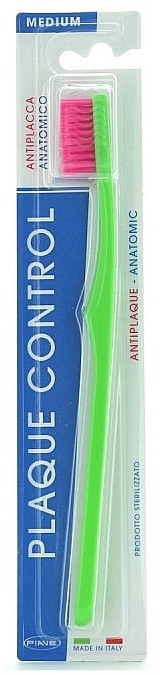 Średnia szczoteczka do zębów Plaque Control, jasnozielona - Piave Toothbrush Medium  — Zdjęcie N1