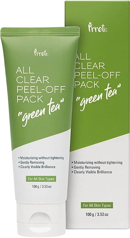 Maska peel-off Zielona herbata - Prreti All Clear Peel-Off Pack Green Tea — Zdjęcie N1