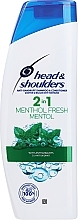 Rewitalizujący szampon do włosów z organiczną oliwą z oliwek - Head & Shoulders Anti-dandruff menthol fresh 2in1 Shampoo — Zdjęcie N1