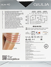 Rajstopy damskie Slim 40 den, nero - Giulia — Zdjęcie N2