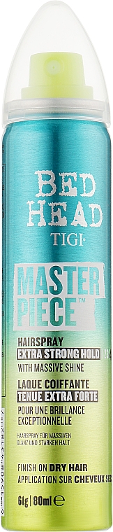 Lakier do włosów nadający połysk - Tigi Bed Head Masterpiece Hairspray Extra Strong Hold Level 4